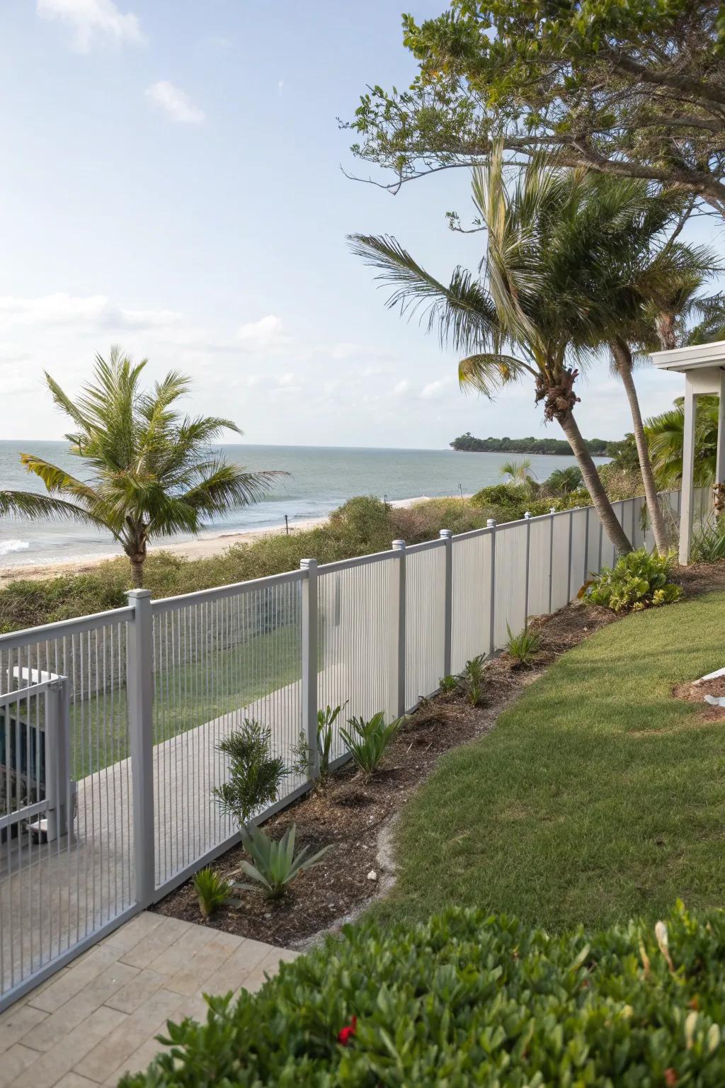Aluminum fences offer resilience and style in moist environments.