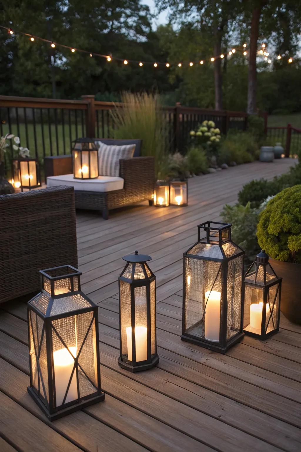 Lanterns provide versatile and stylish lighting options.
