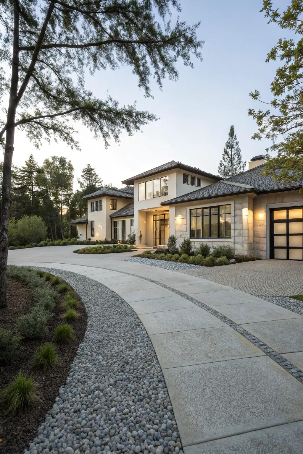 Create harmony by matching your driveway with your home's architecture.