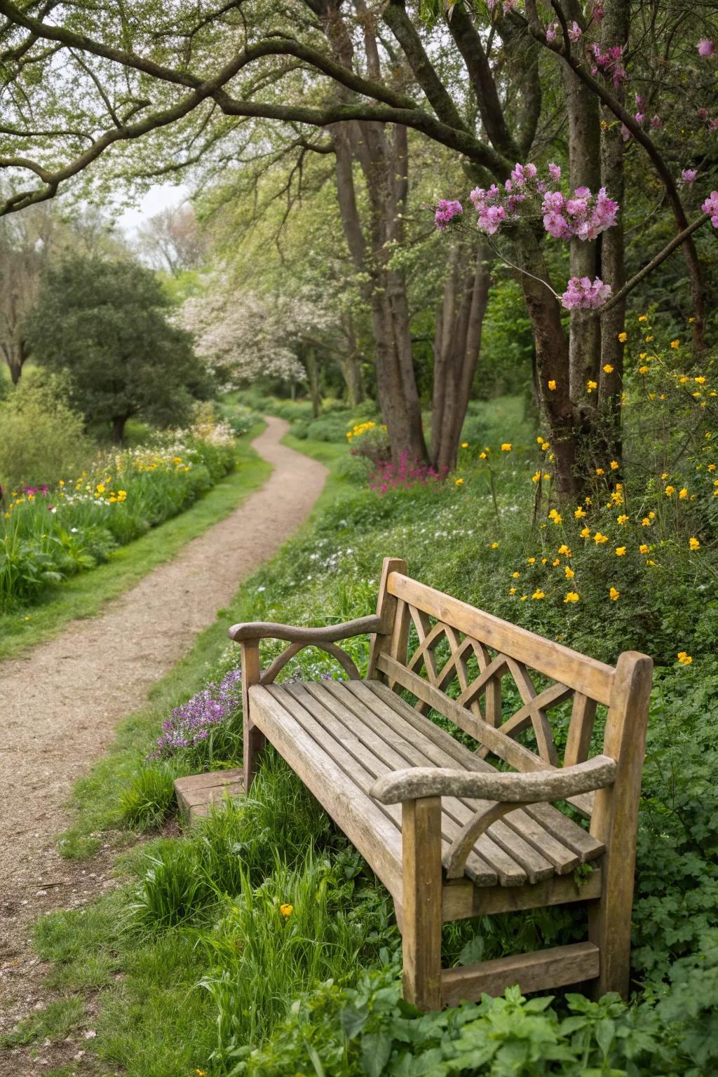 A sustainable bench crafted from eco-friendly materials.