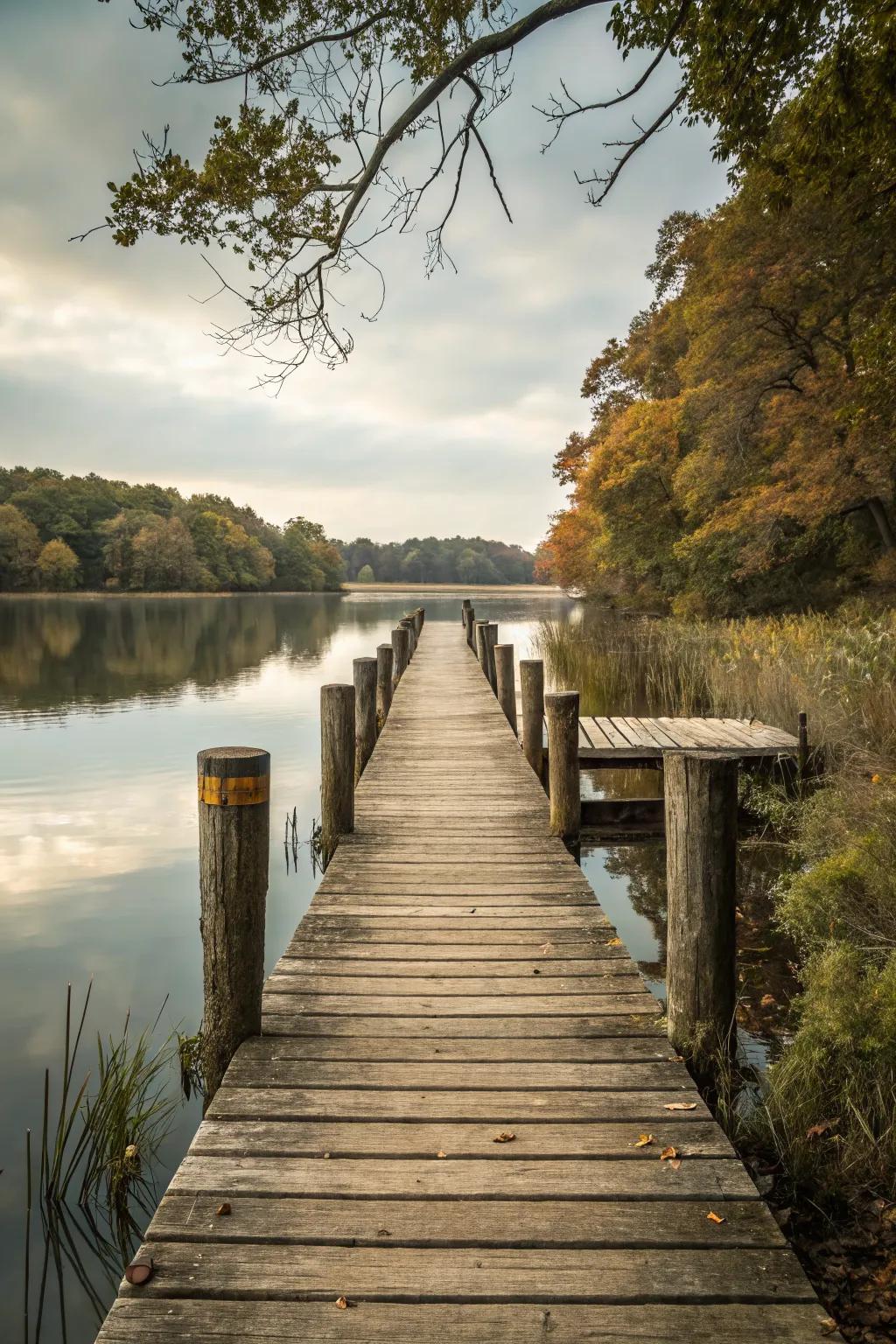 Natural colors help your dock blend harmoniously with the environment.