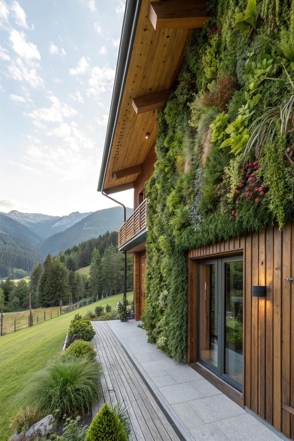 Vertical gardens add lush greenery to any space.