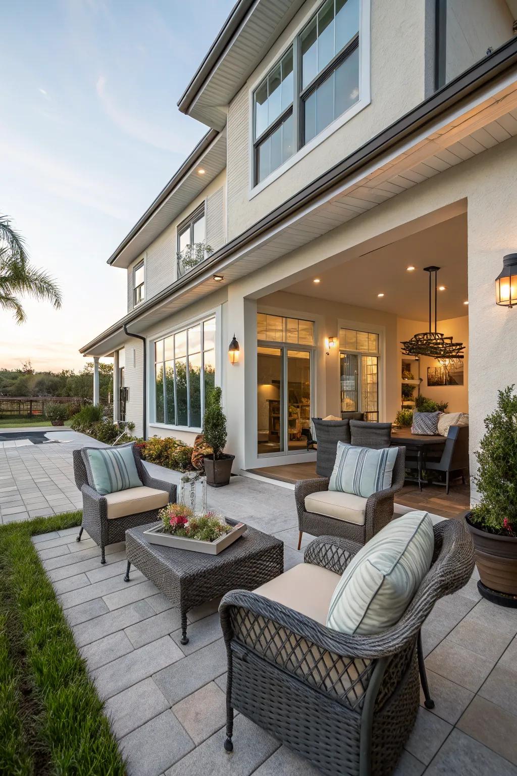 An inviting outdoor living space with modern design.
