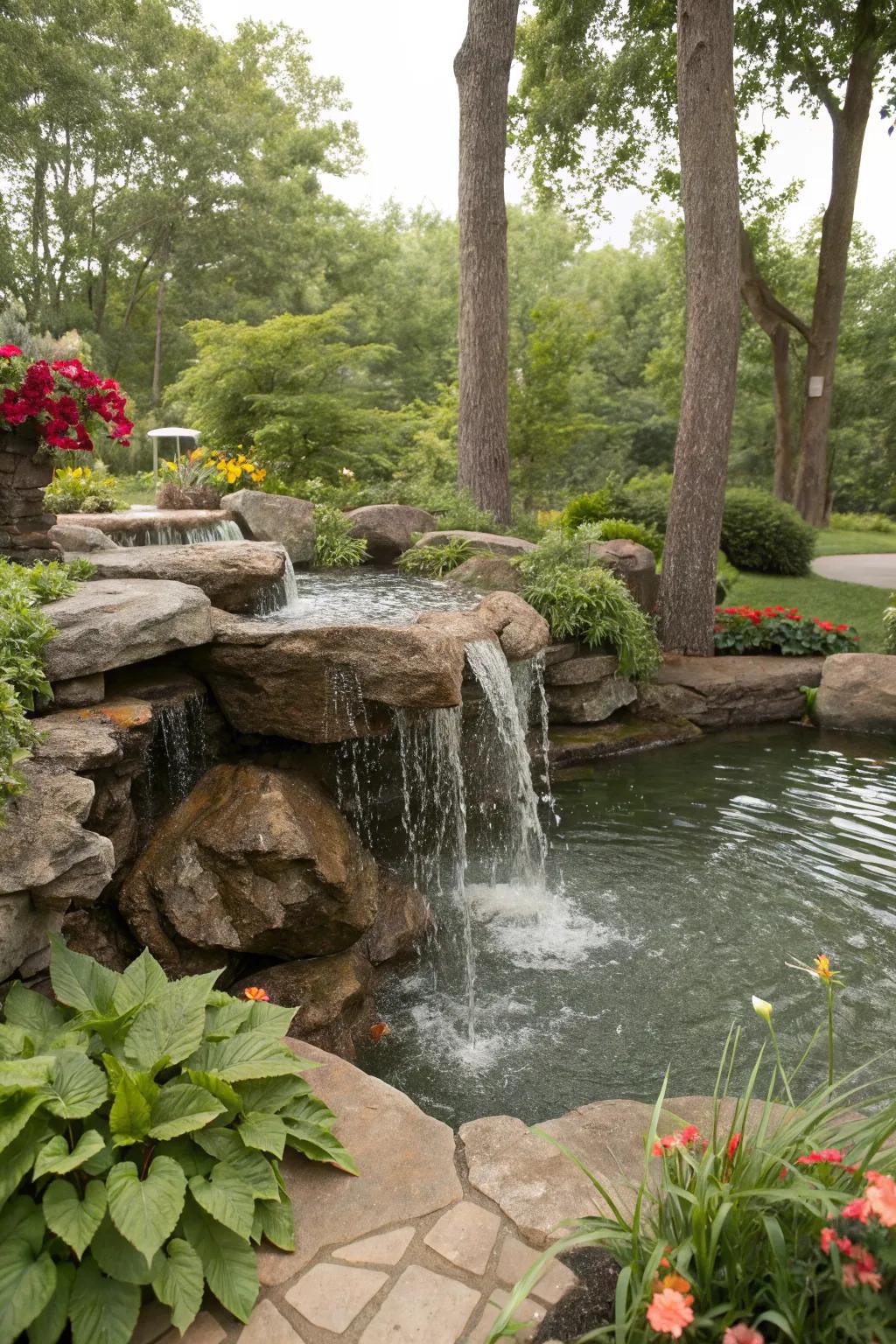 Bring the beauty of waterfalls to your garden.