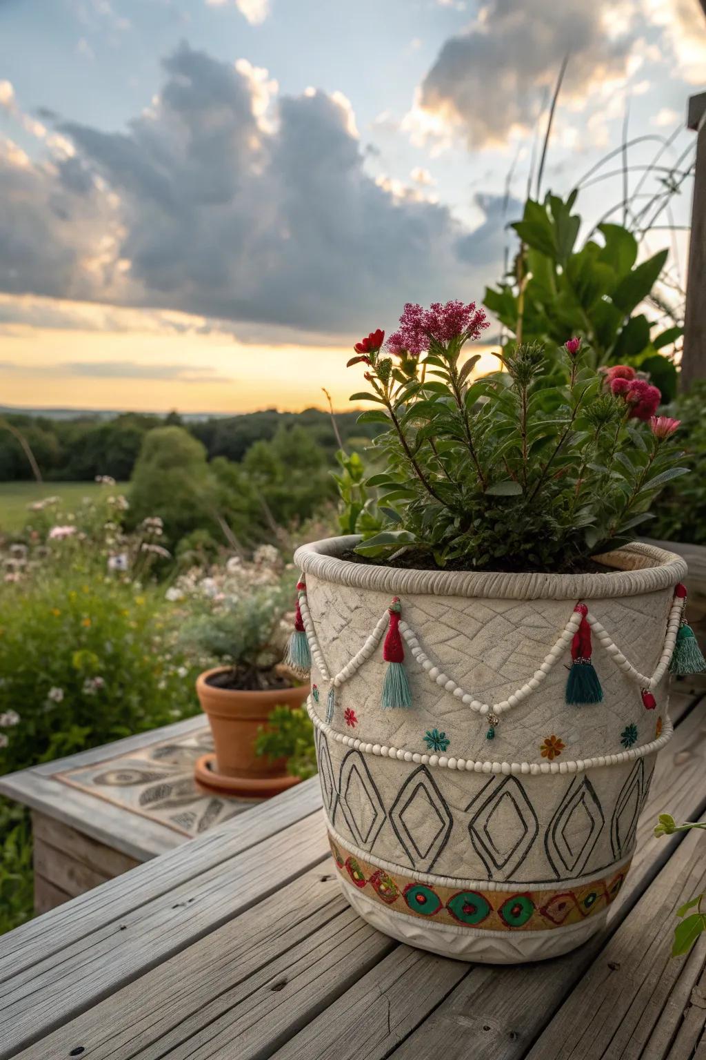 DIY planters add a personal touch to your garden.