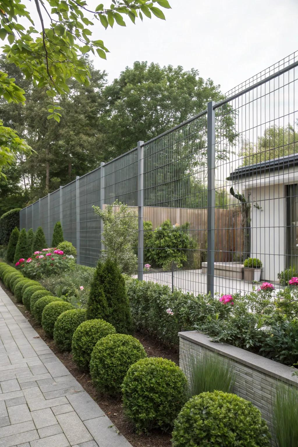 Sophisticated privacy with modern design.