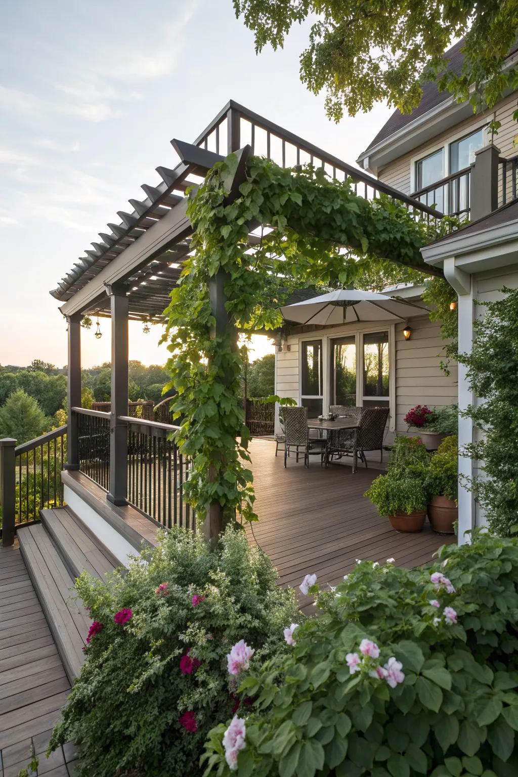 A pergola offering comfort and style.