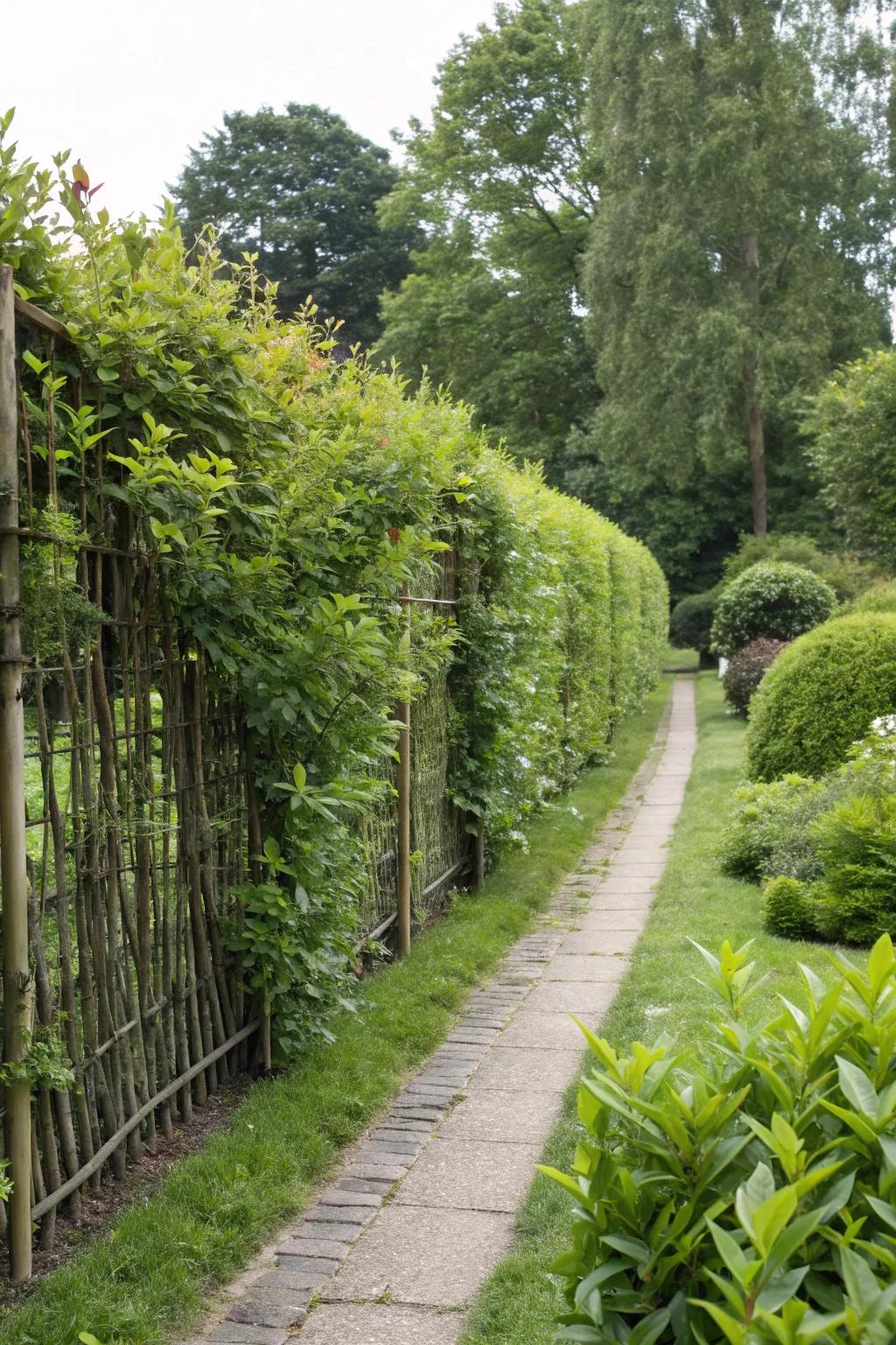 Living fence concepts provide evolving privacy with natural beauty.