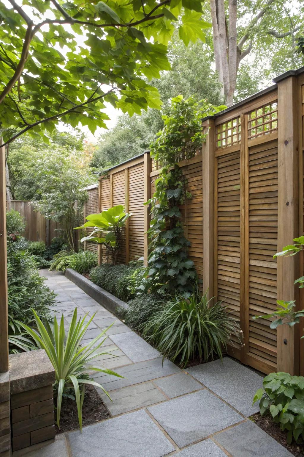 Privacy screens that offer seclusion and style.