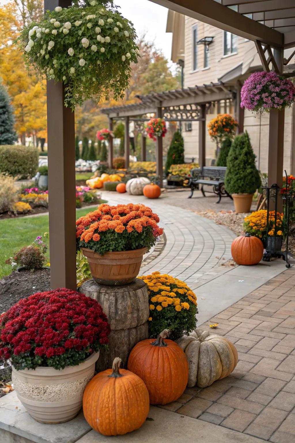 Celebrate each season with themed faux decor.