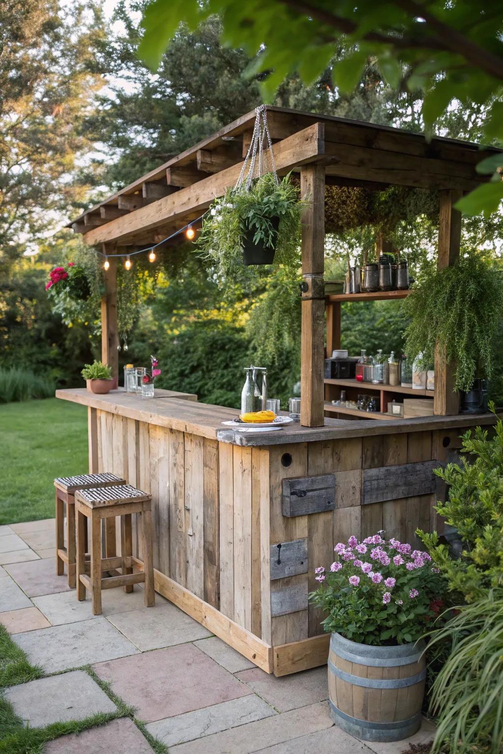 Eco-friendly materials bring character and sustainability.
