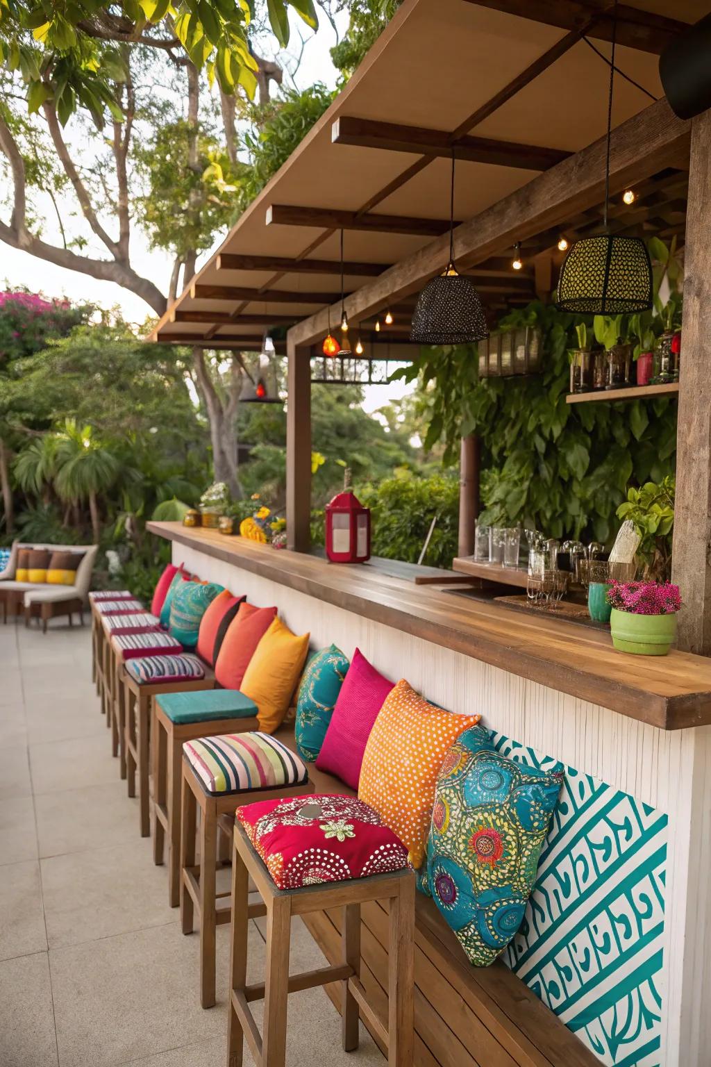 Colorful accents bring joy and vibrance.
