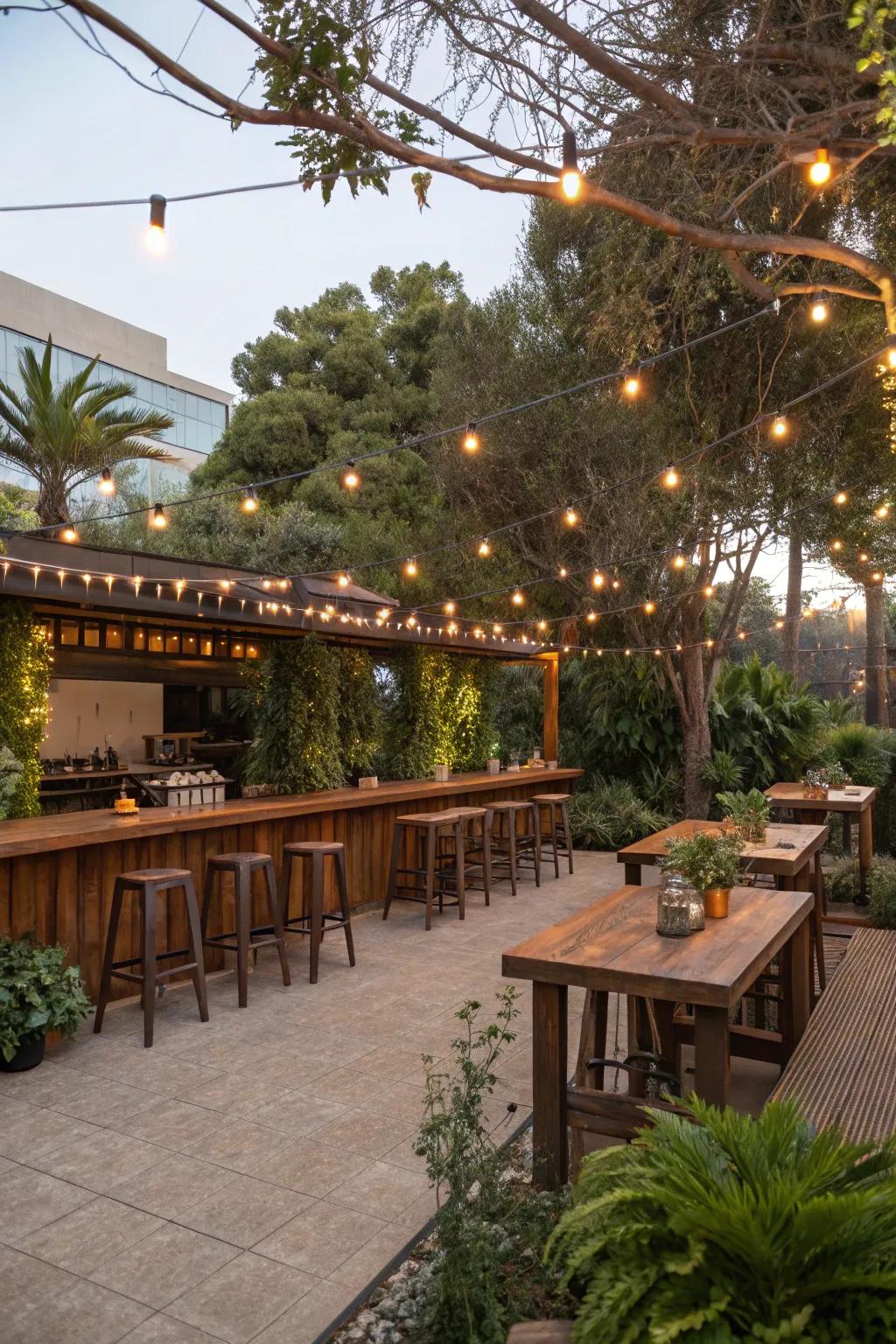 Earthy lighting enhances the natural beauty of your space.