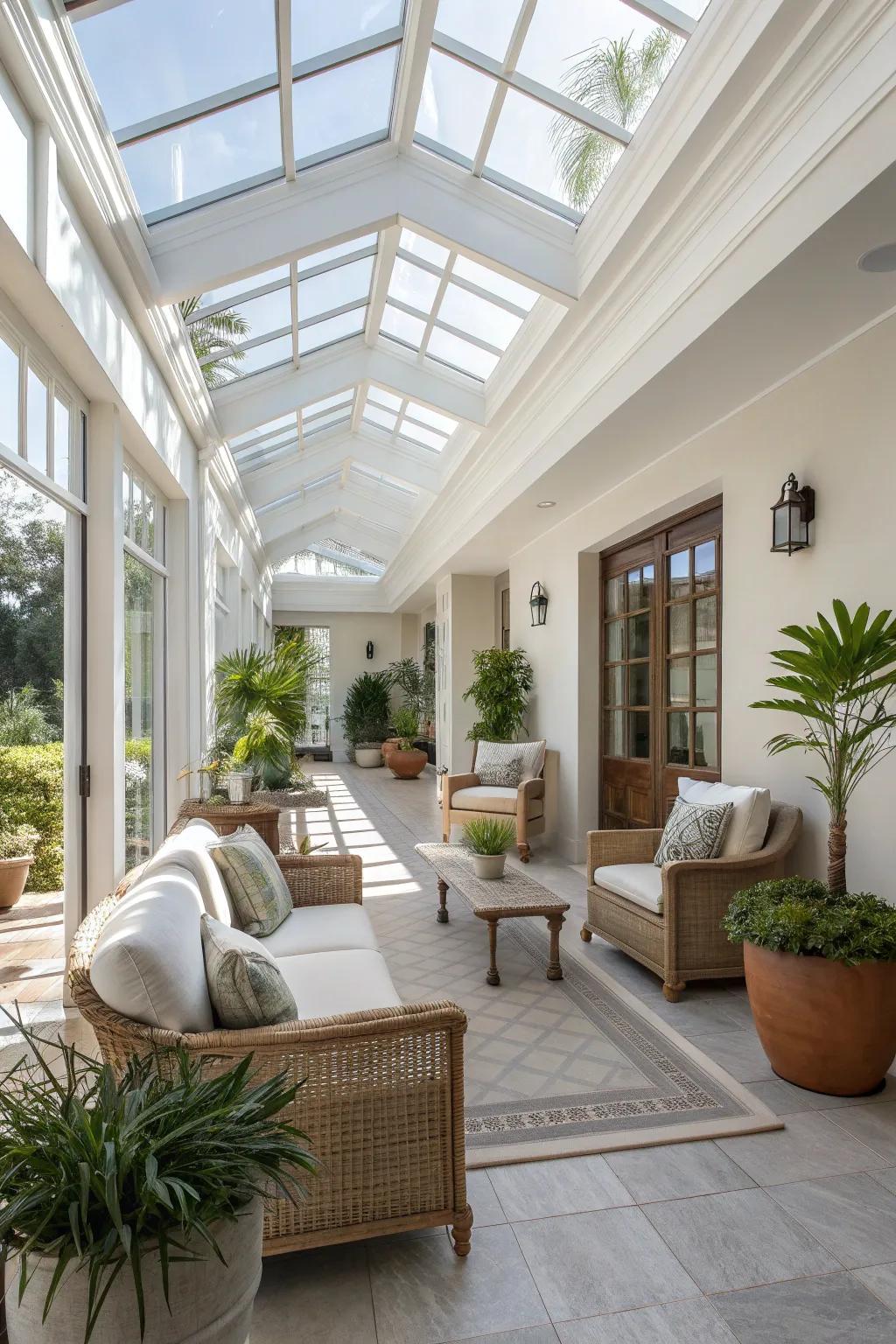 Extend your living space with a transitional area.