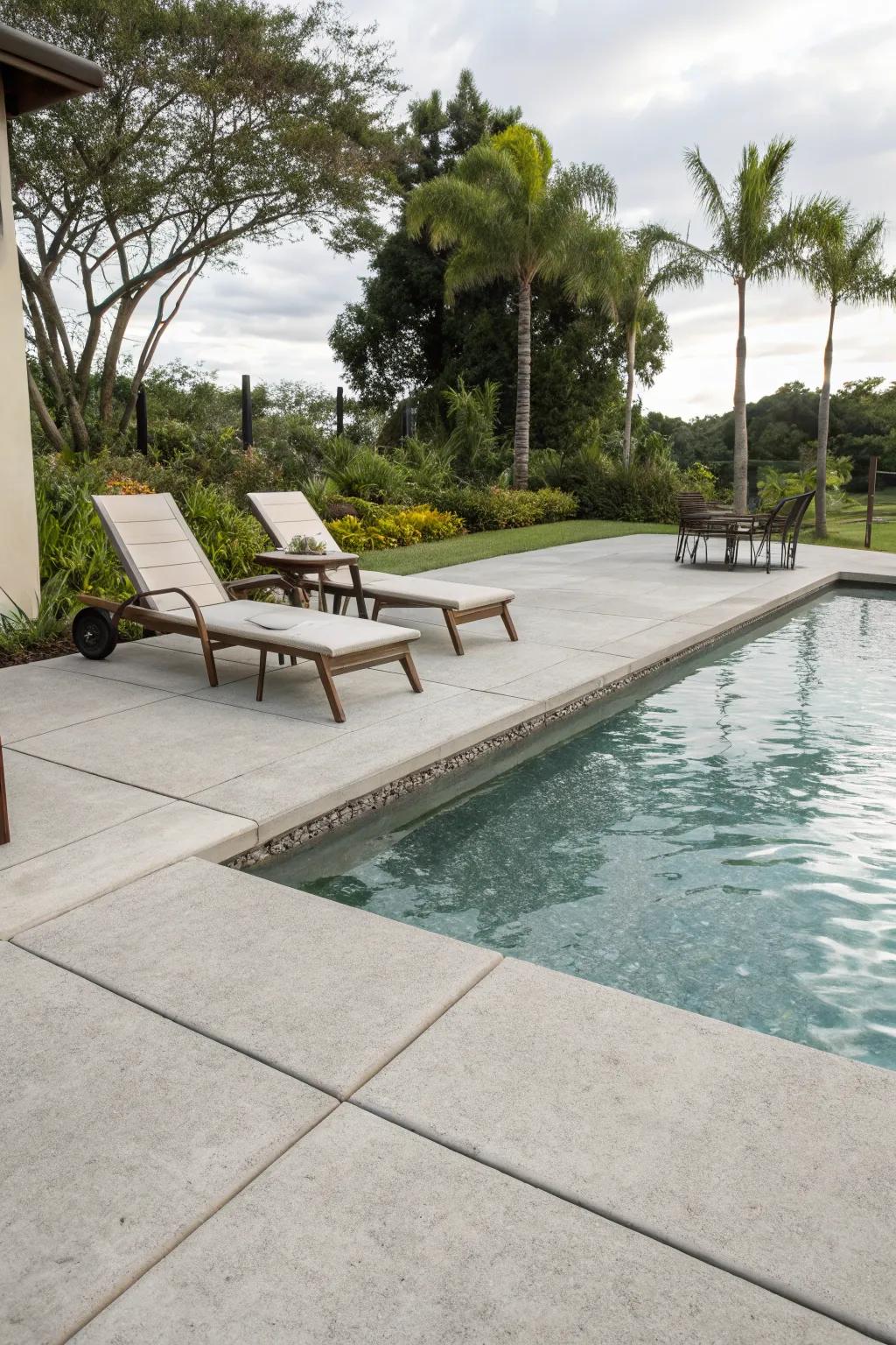 Poolside patio for effortless transitions.