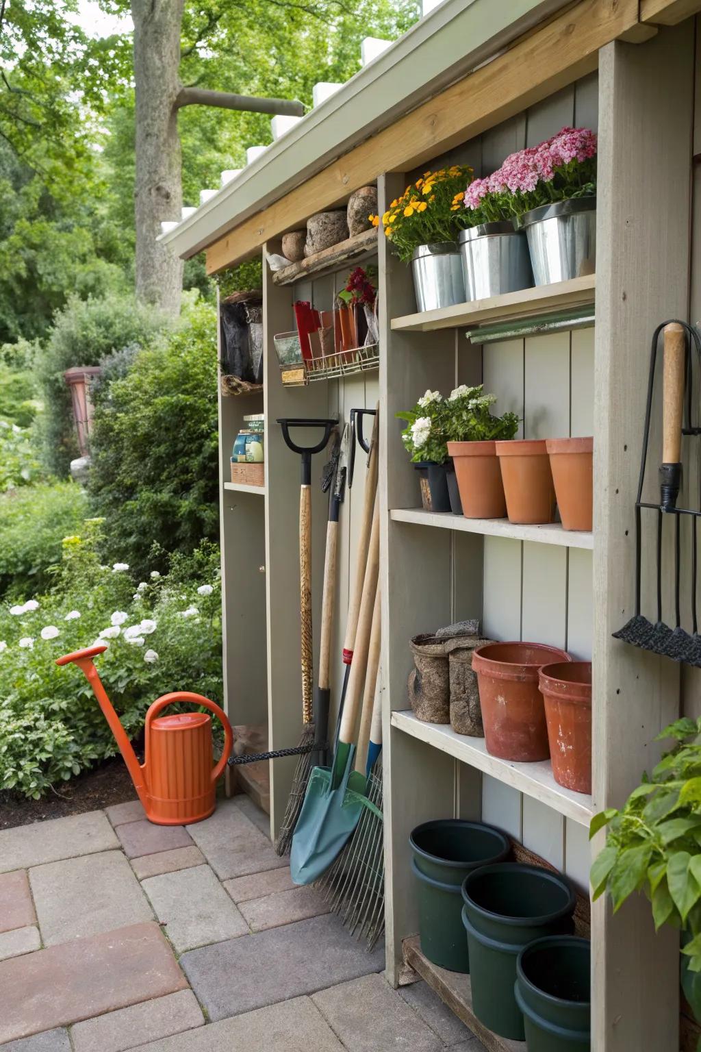 Utilizing corners for storage can free up valuable space.