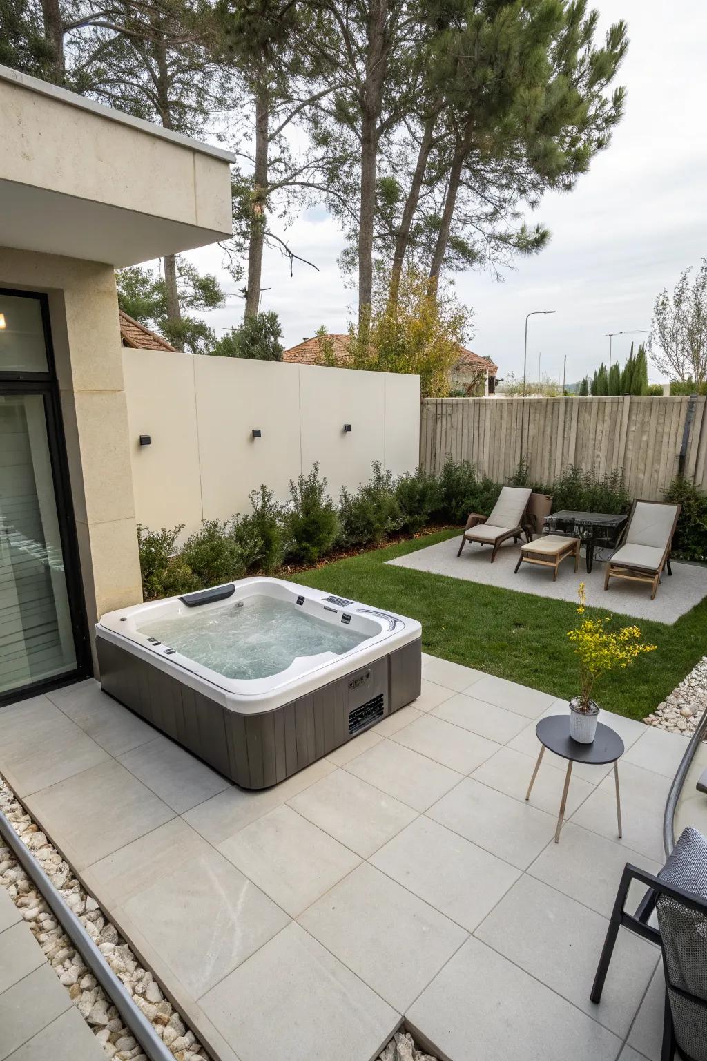 Modern design elements provide a sleek and stylish touch.