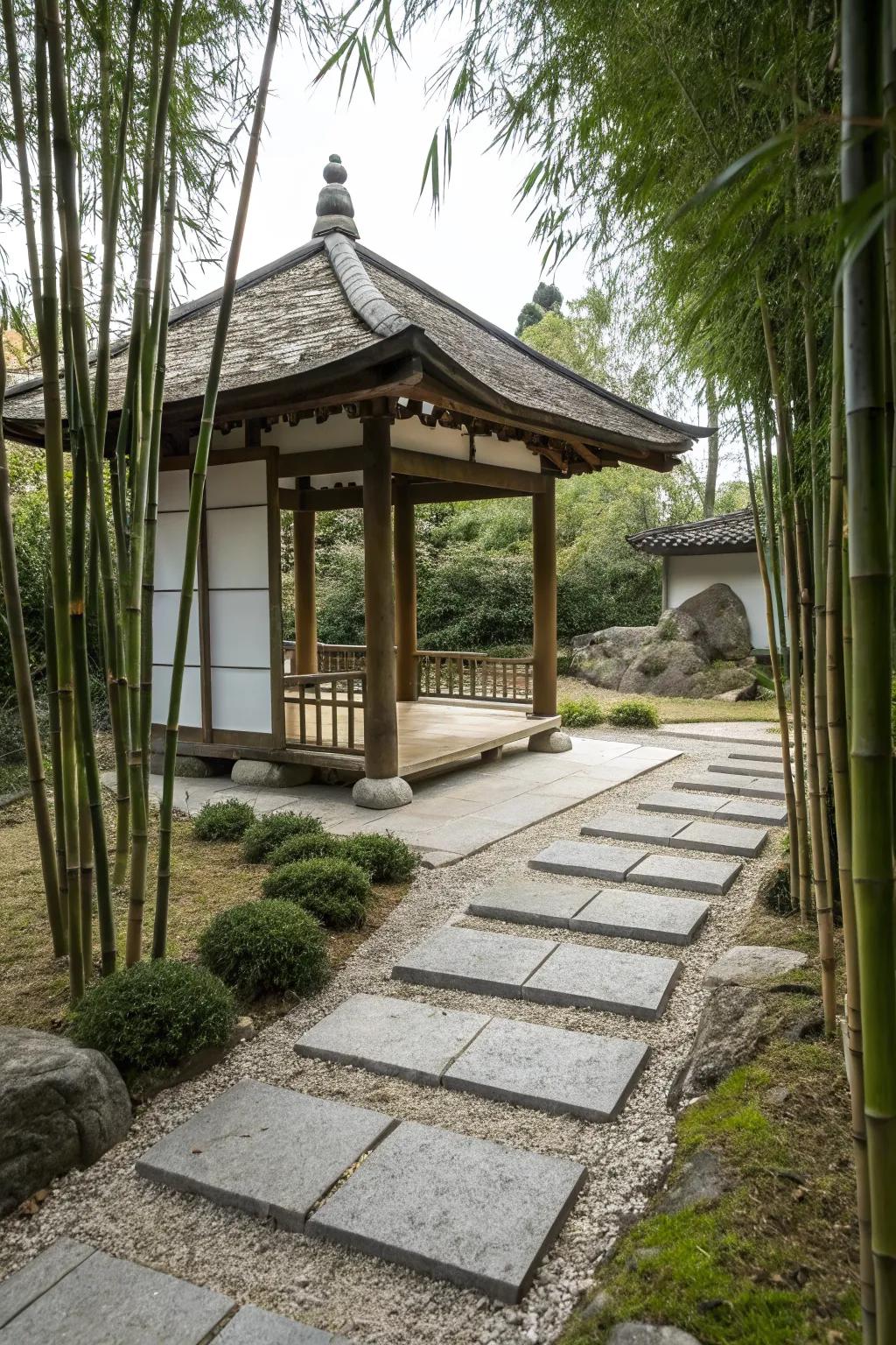 Achieve peace and balance with a Japanese Zen gazebo.