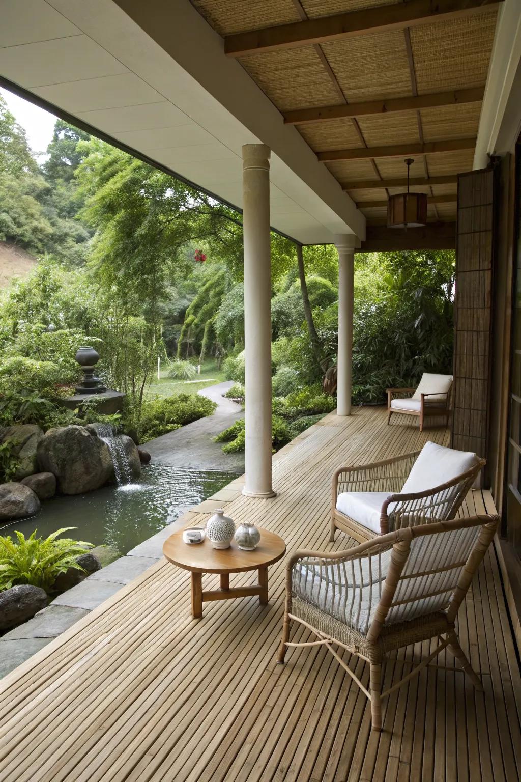 Bamboo flooring is both sustainable and stylish.