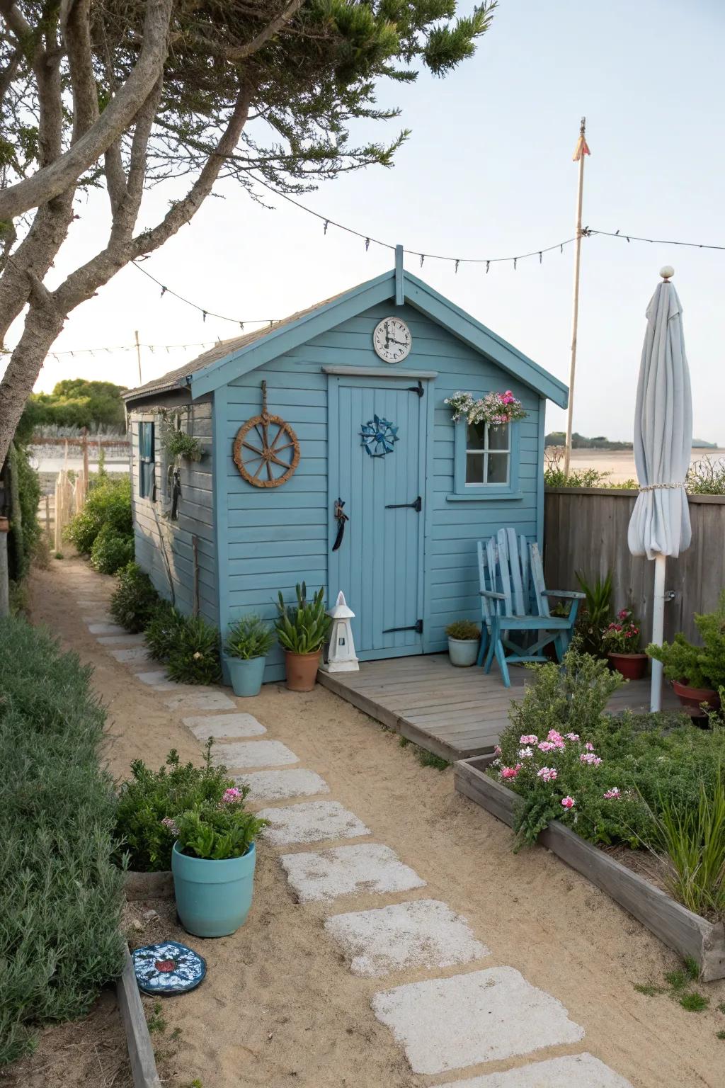 Oceanic blues create a refreshing seaside escape.