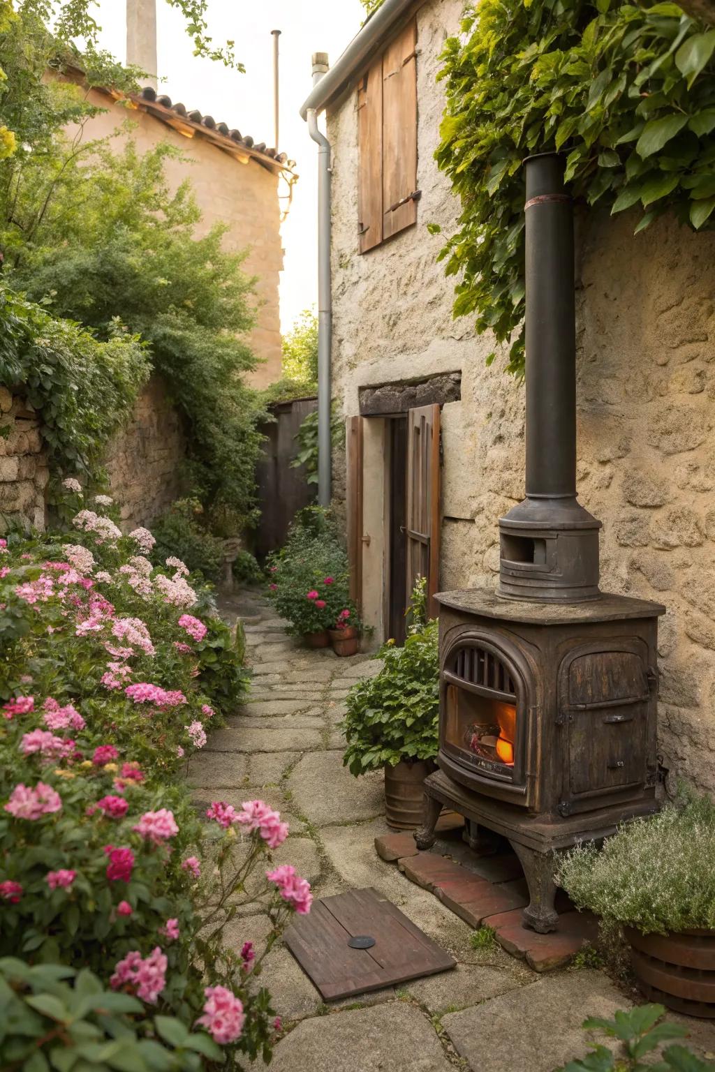 Add character with a vintage-inspired stove.
