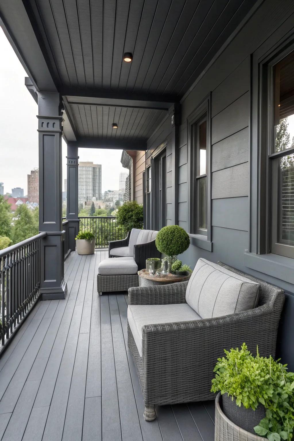 Exude urban sophistication with charcoal gray.