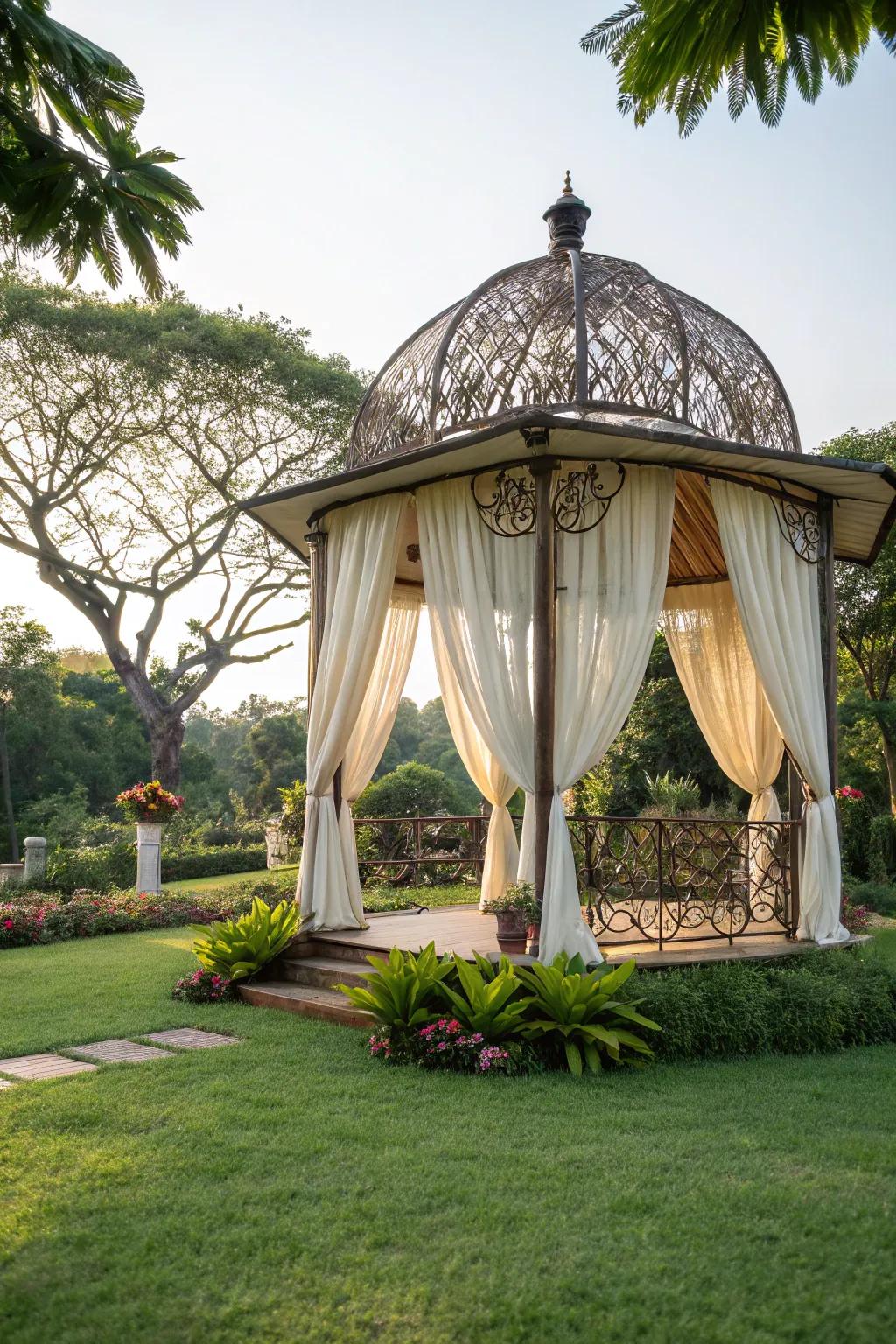 Add elegance and shelter with a stylish gazebo.