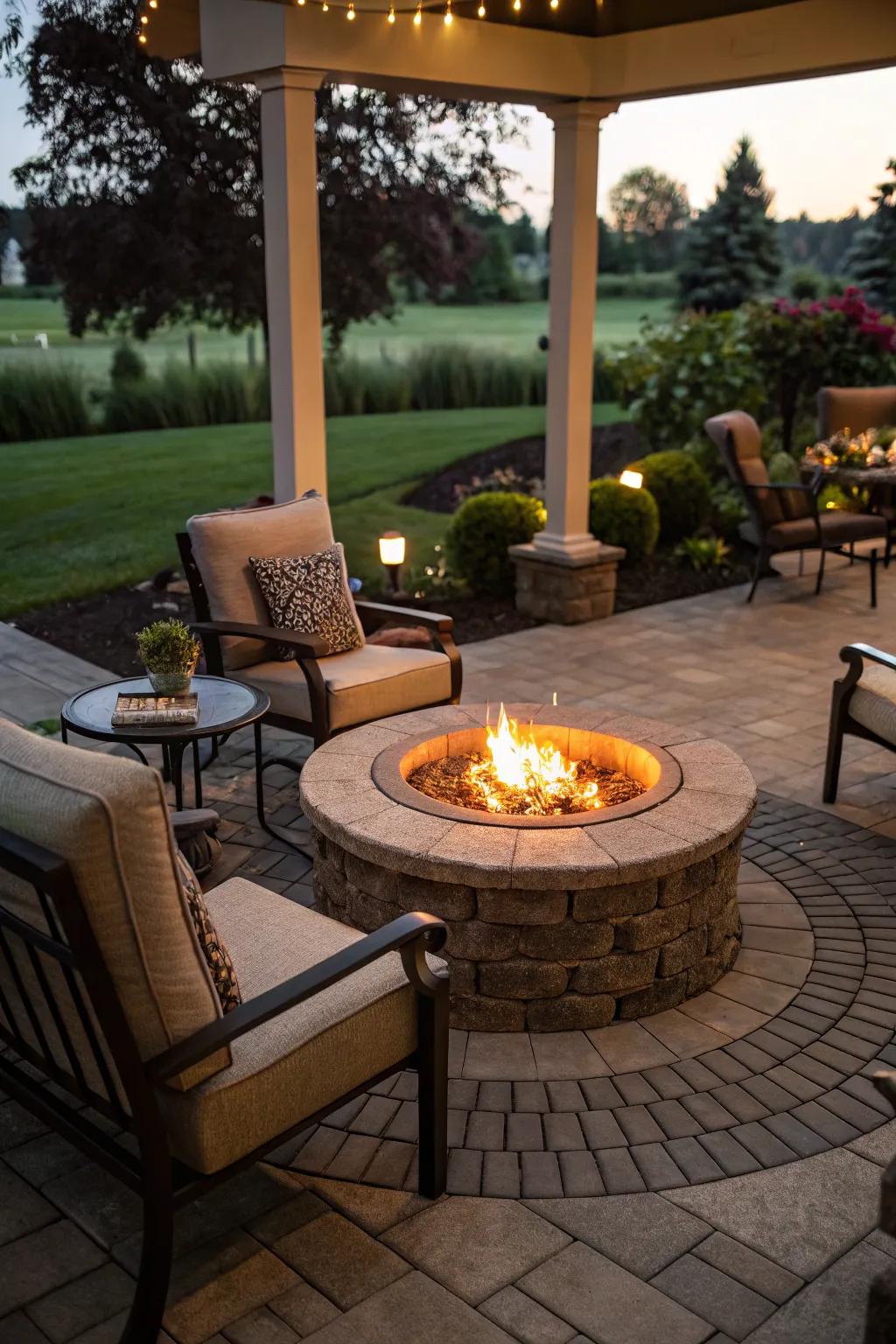 Fire pits are perfect for social settings.