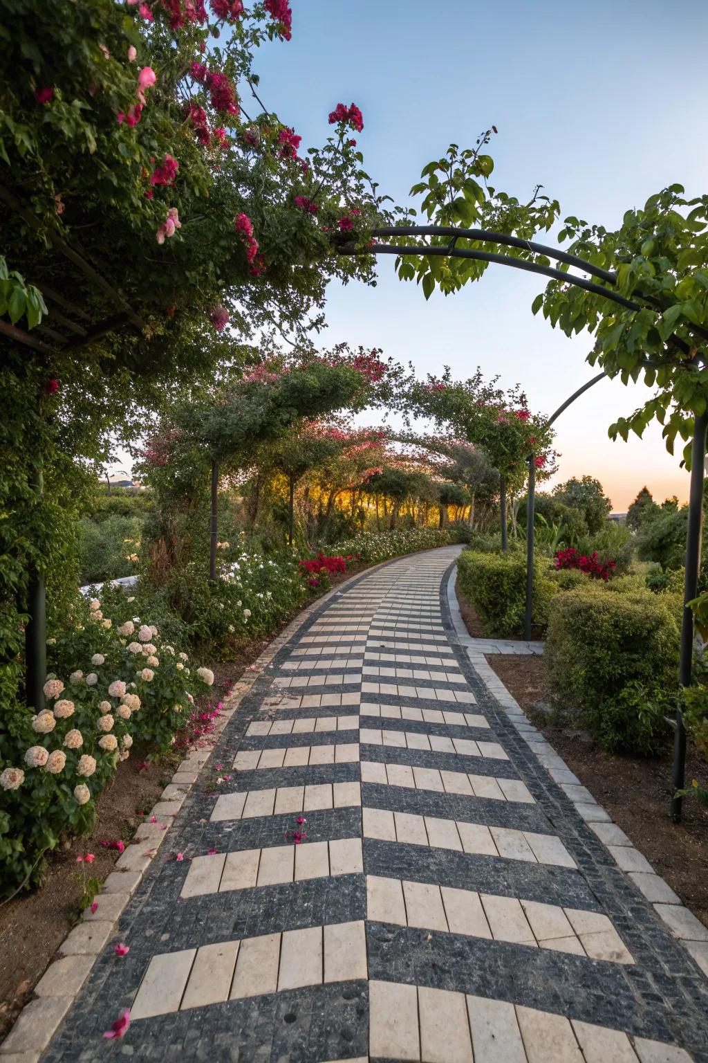 Make a statement with contrasting colors in your pavement.