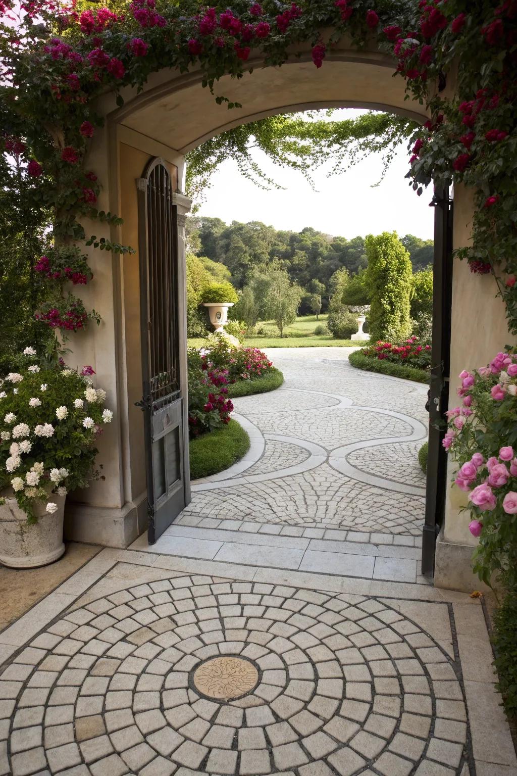 European elegance with the fan pattern.