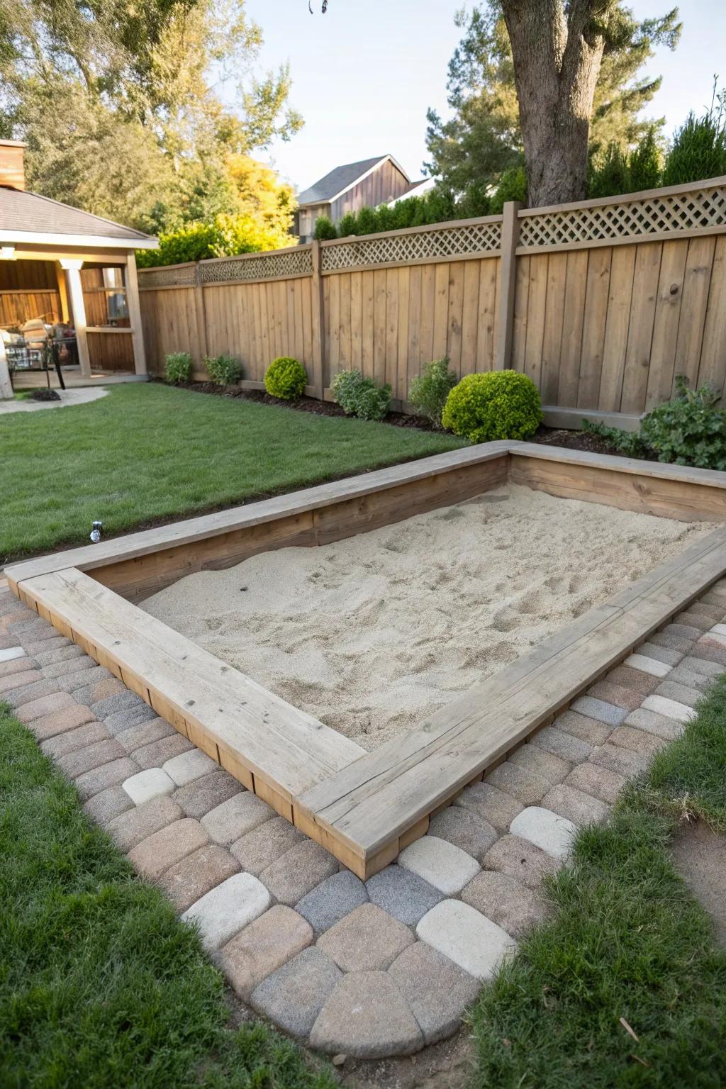 Level with the lawn for a sleek look and simple cleanup.