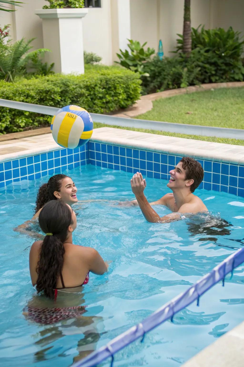 Add excitement with fun floating pool games.
