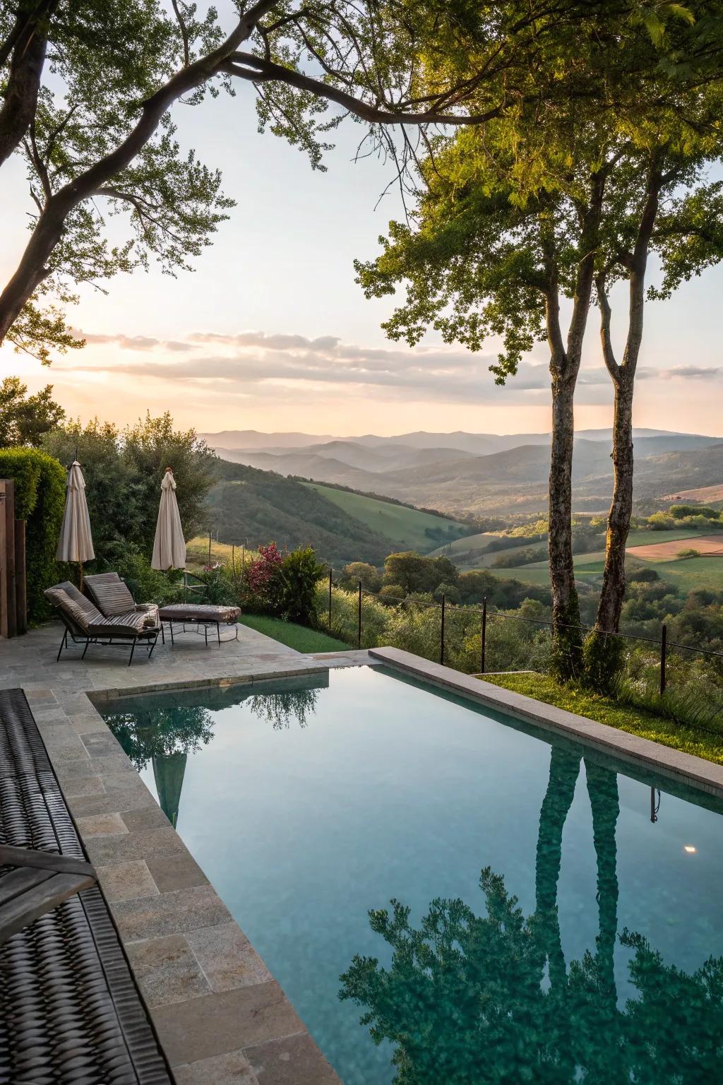 A small infinity pool creating a seamless look with its surroundings.