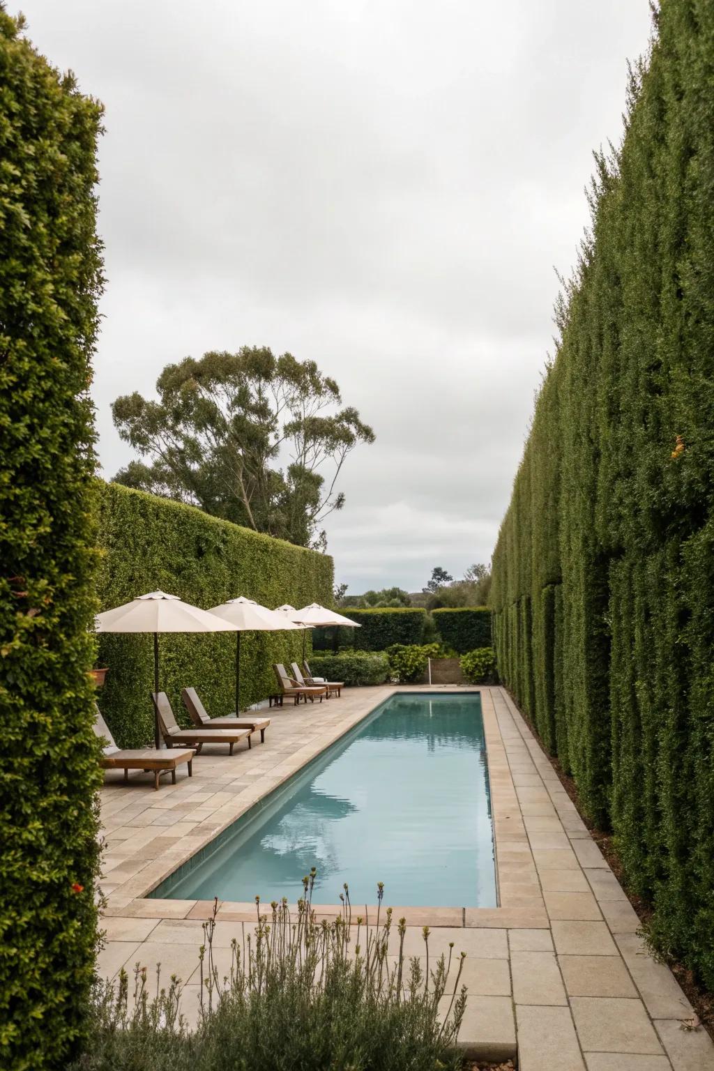 Enjoy your pool in peace with effective privacy screening.