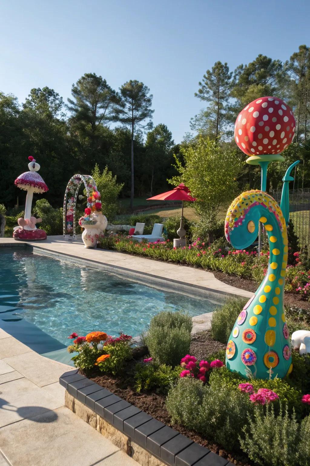 Add personality with outdoor art.