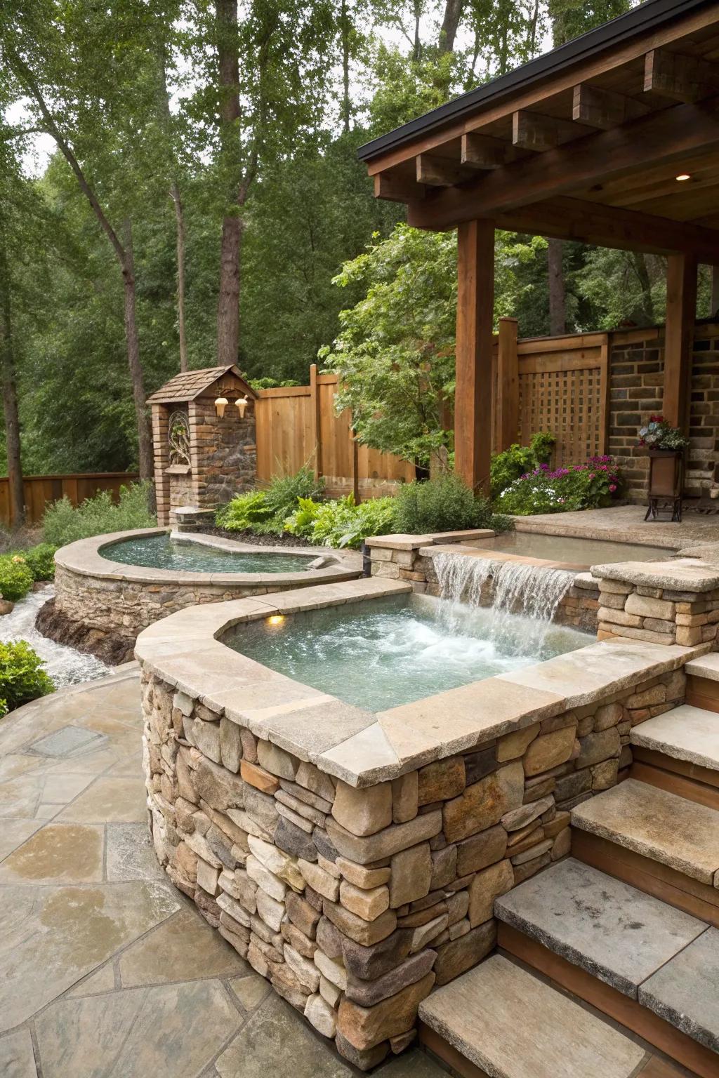 A rustic retreat with natural textures.