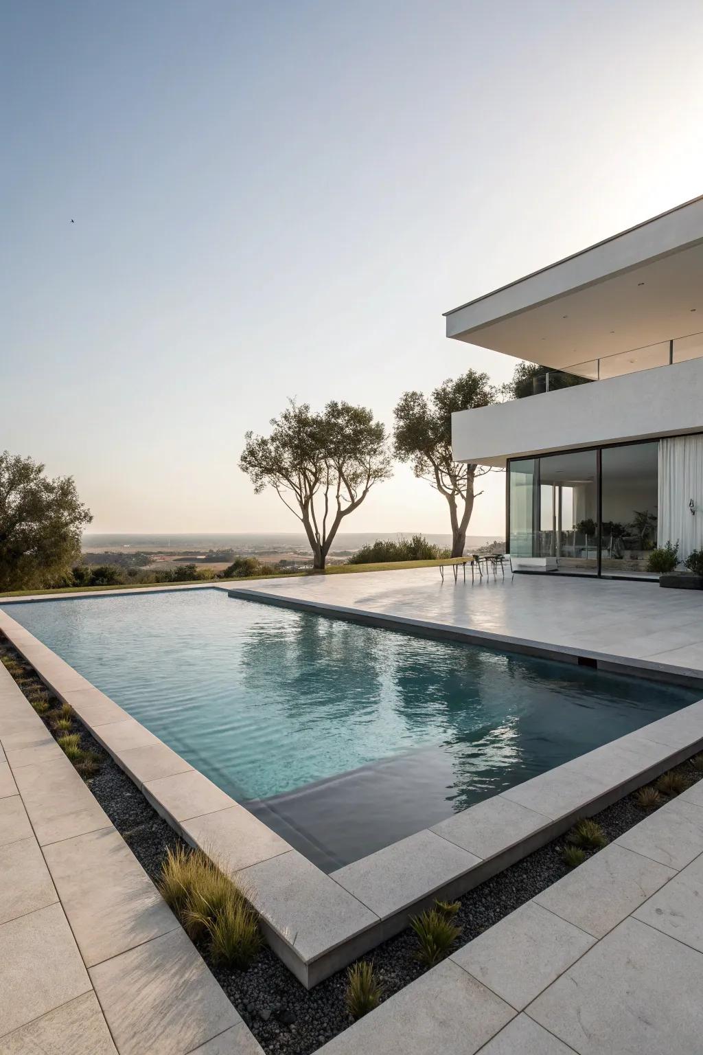 Geometric designs bring a contemporary edge to your poolscape.