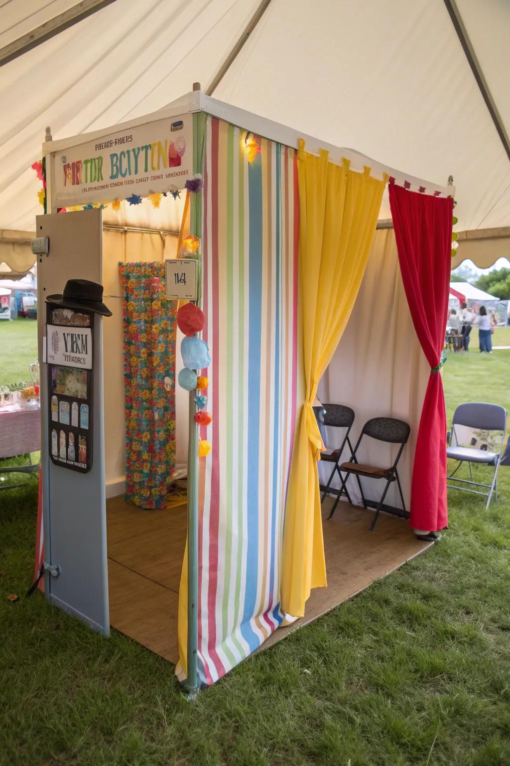Create memories with an interactive photo booth.