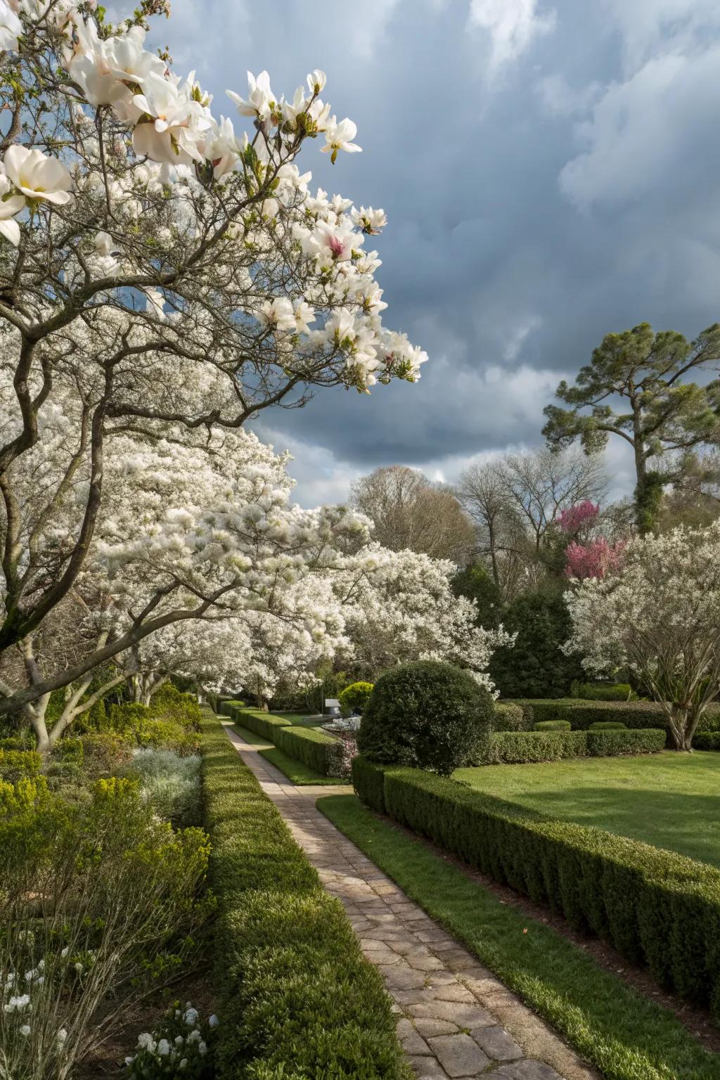 Magnolia trees bring grandeur and privacy to your landscape.