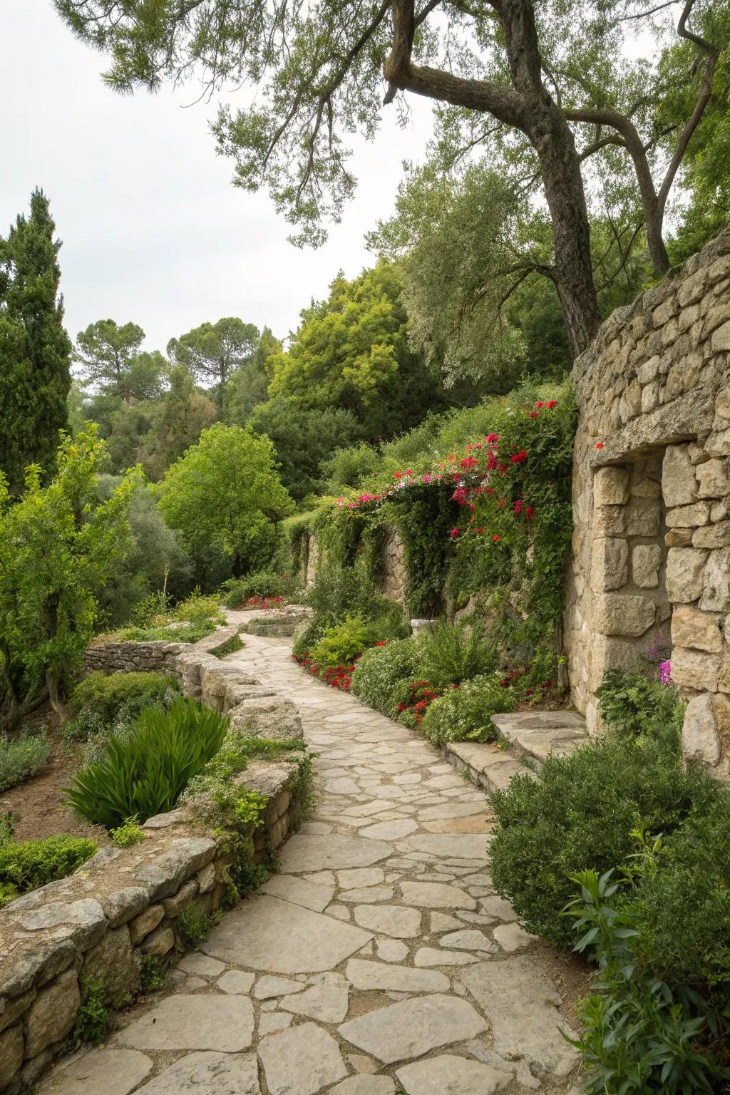 Natural stone features that add an earthy touch to your space.