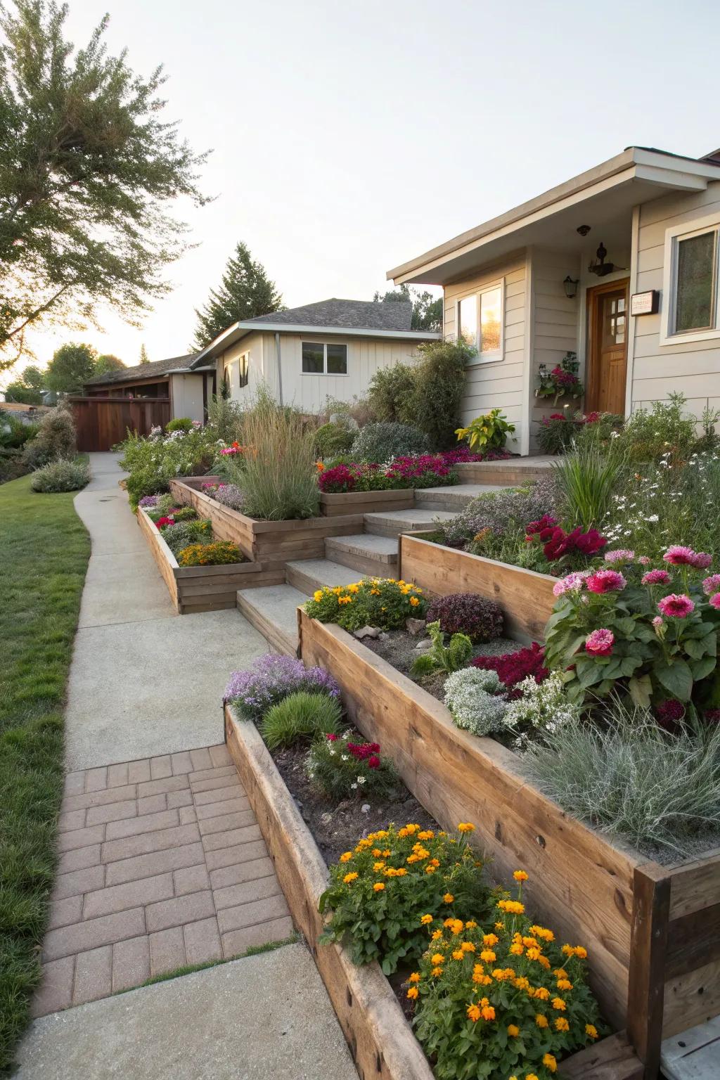 Layered plant arrangements add depth to your garden.