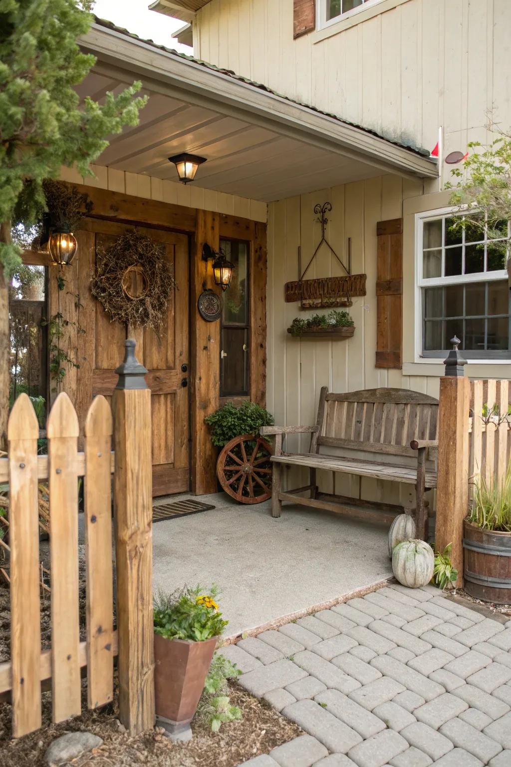 Rustic touches that exude warmth and charm.