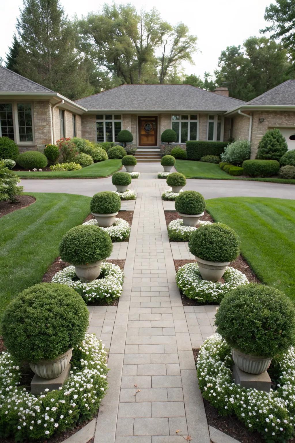 Symmetrical design brings balance to your landscape.