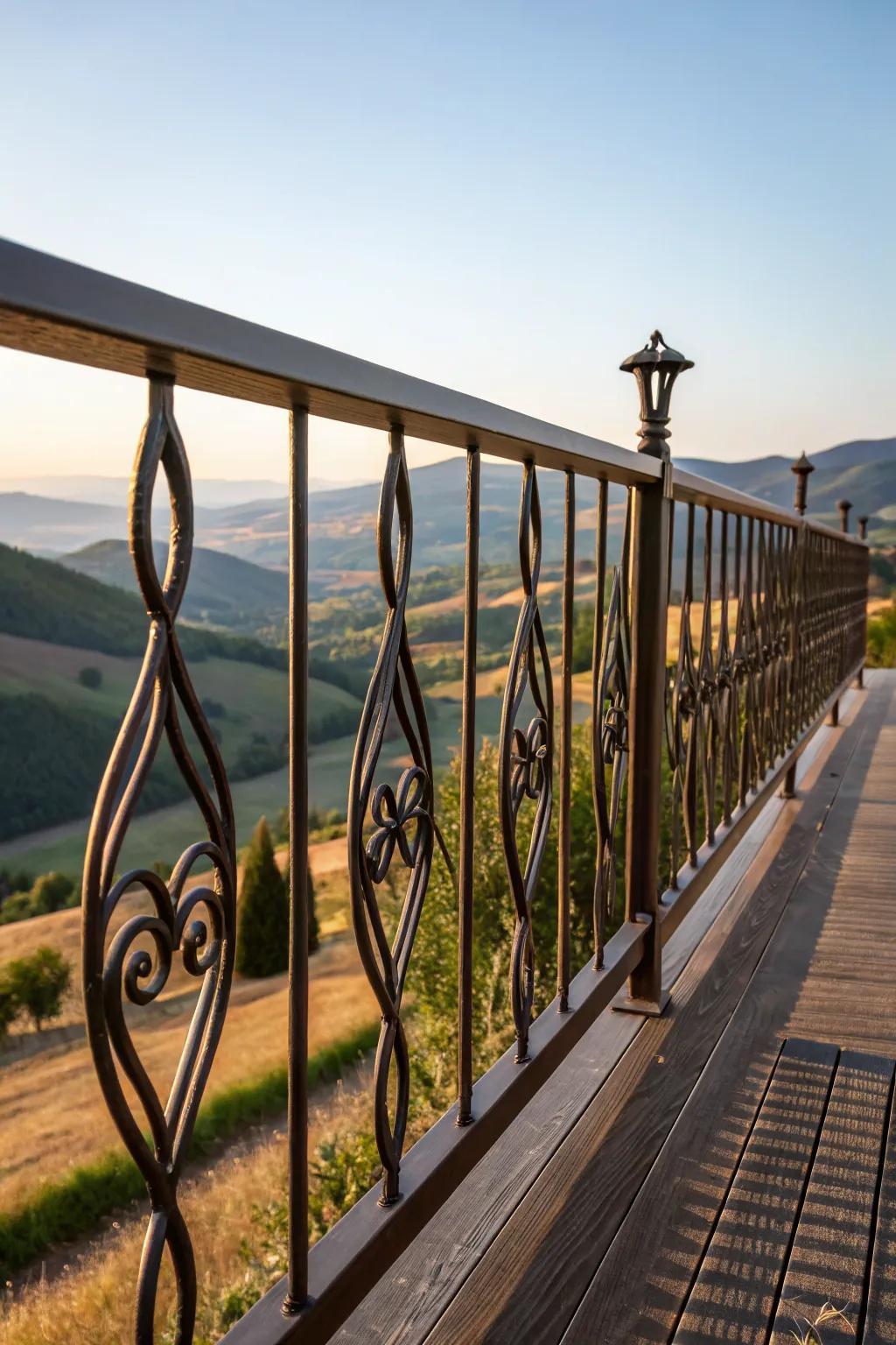 Add a touch of artistry to your deck with creatively twisted rebar railings.