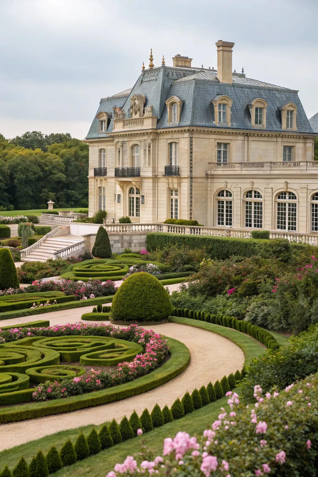 Add luxury with a gold-accented roof.