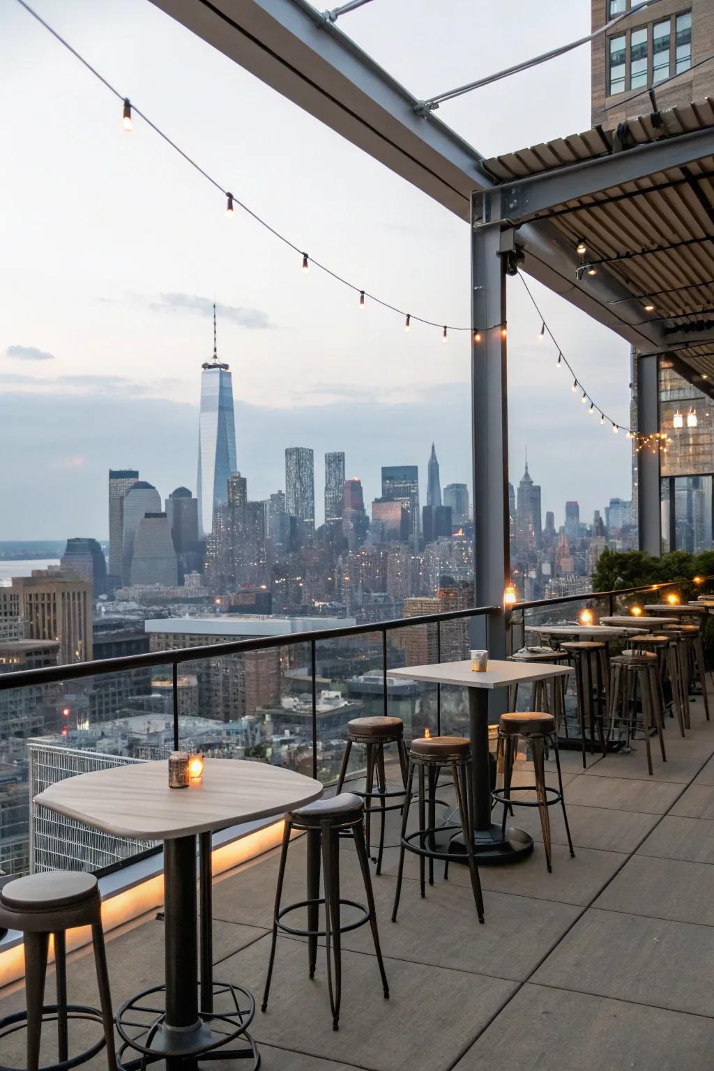 Elevate your gatherings with bar-height tables.