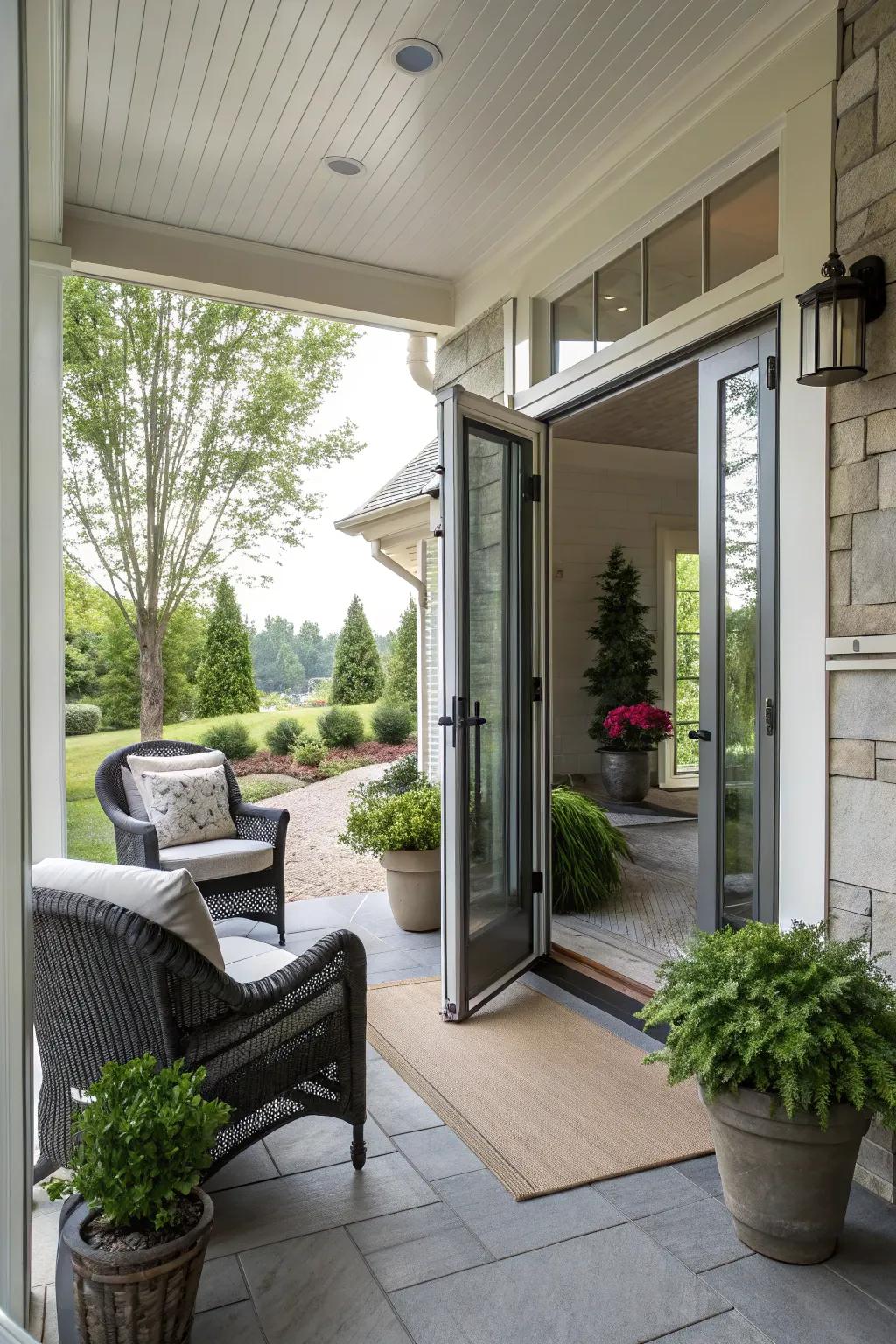 Retractable screen doors offer convenience and versatility.