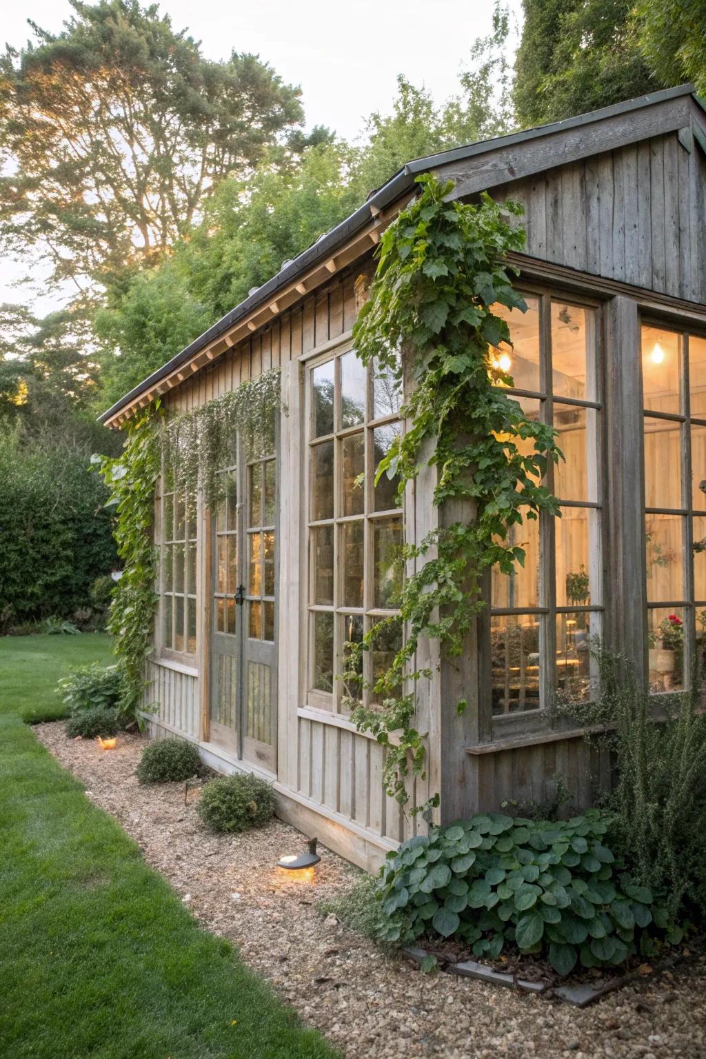 Windows that add elegance and brighten up your shed's interior.