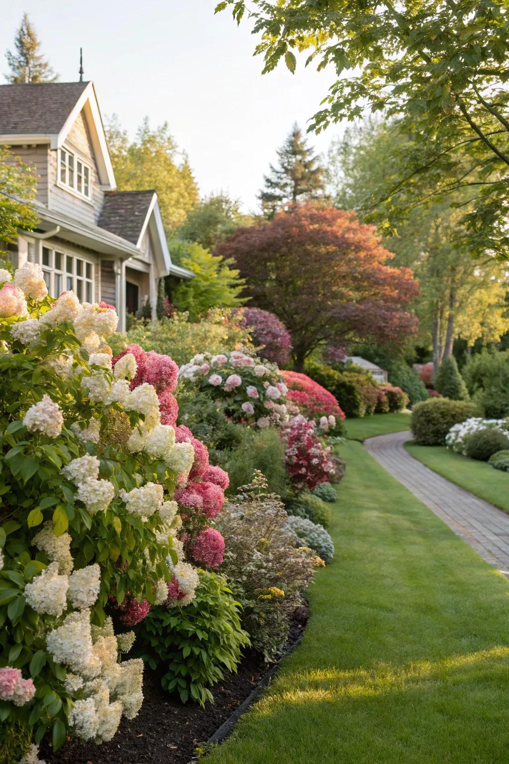 Seasonal blooms keep your front yard ever-changing.