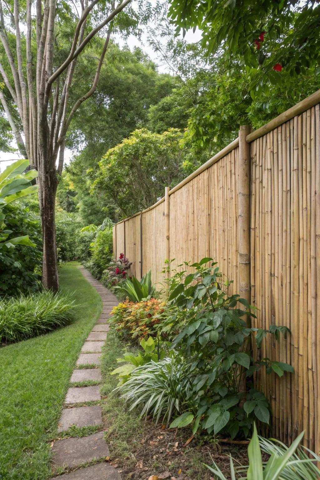 Bamboo fences are a sustainable and beautiful choice.